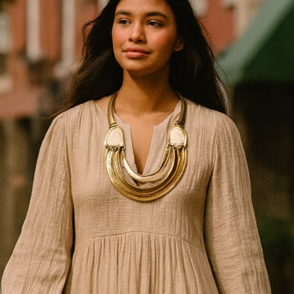 Vintage Gold and Silver Statement Necklace